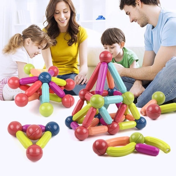 Magiskt magnetiskt byggnadsblock leksak magnetiskt byggande set magnet boll pinnar stav spel