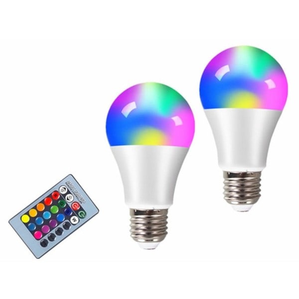 E27 LED RGB lamppu kohdevalo polttimo kaukosäädin ohjaus LEd polttimo