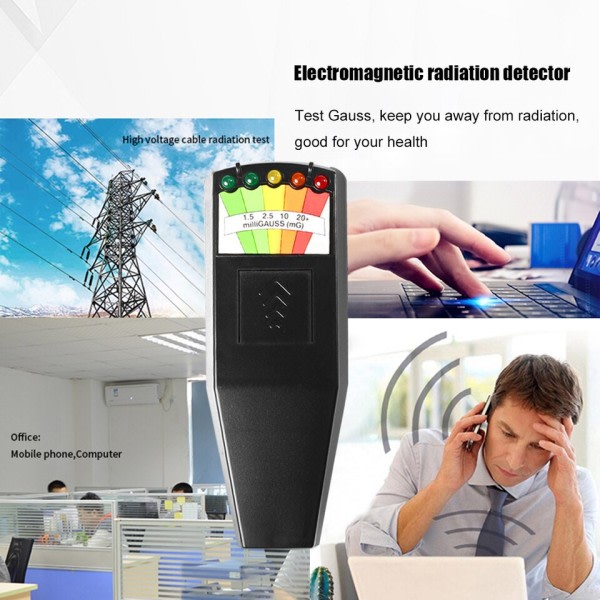 Elektromagnetiskt fält EMF Gauss Meter Ghost Jakt Detektor Portabel EMF Magnetisk Fält detektor