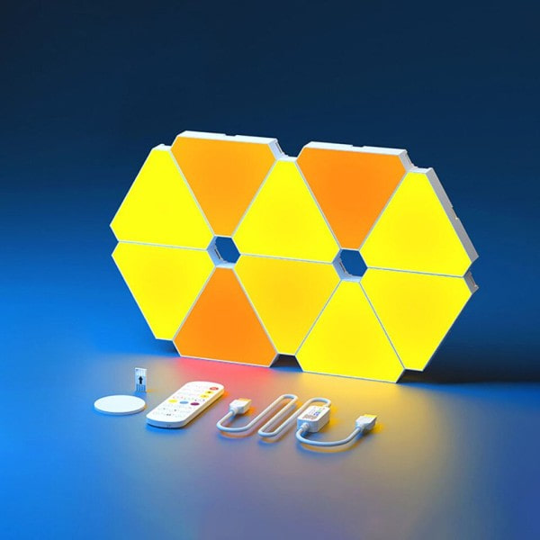 LED kolmio kvantti lamppu RGB seinä lamppu älykäs poimija rytmi tausta valo
