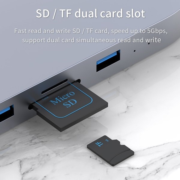 USB C Hub med Hårddisk Hölje Typ-C Dockningsstation för Mac mini med 2.5 SATA NVME M.2 SSD fodral