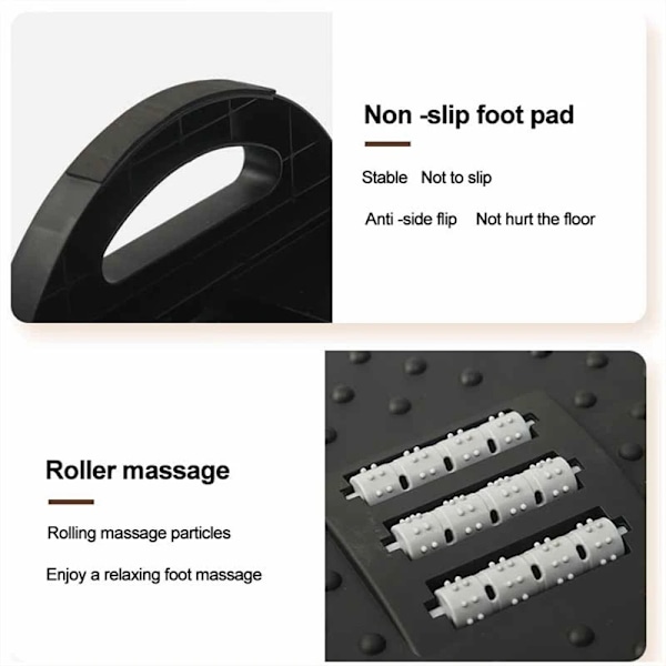 Bärbar fot massage pall hög kvalitet fotstöd 180 grader sväng fot pedal