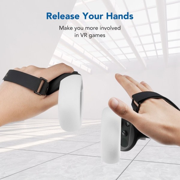 Anti-Trow Touch Controller Grip Deksel For Oculus Quest 2 Med Silicon Beskyttende Ring Deksel VR Tilbehør