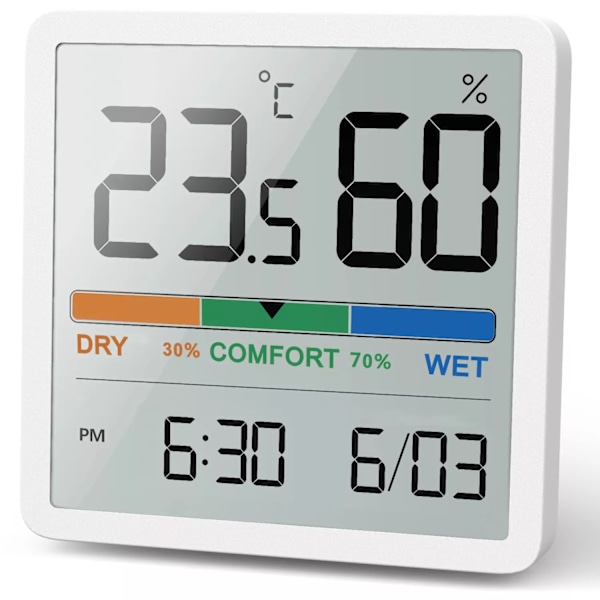 Digital Hem Inomhus Temperatur Fuktighet Mätare LCD Digital Termometer Hygrometer Sensor Mätare Väder Station