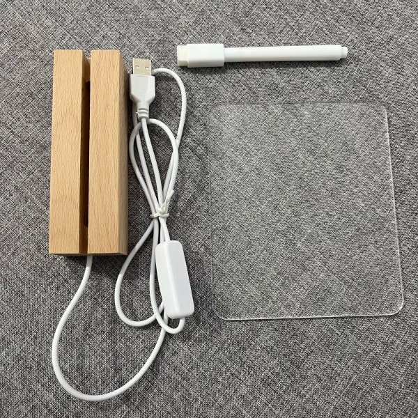 Akryl luminous diy note board raderbar meddelande tavla memo påminnelse kreativ liten kalender