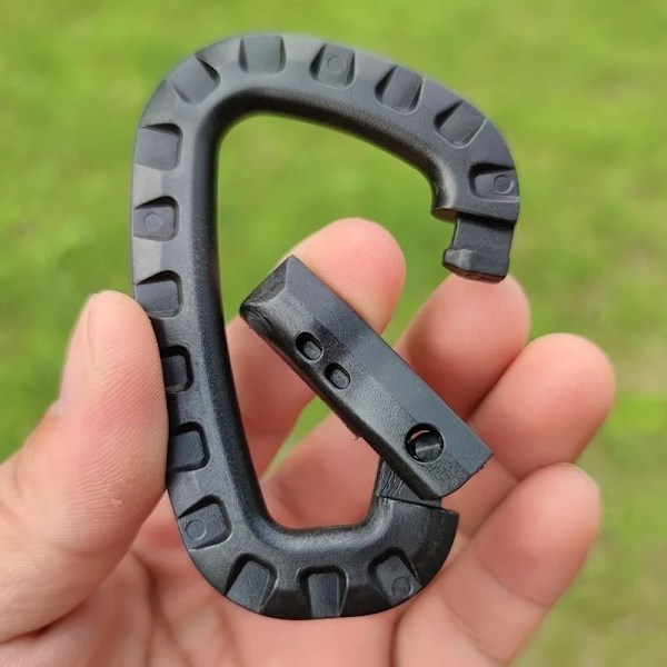 10 stykker Taktisk Ryggsekk Spenne Rask Taktisk Karabinkrok Plast Krok D Shape Mosqueton EDC Gear for Utendørs Camping Tilbehør