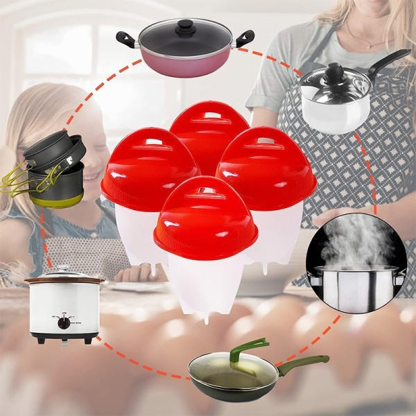 Silikon Ägg Panna Ångkokare Non-stick Silikon Ägg Kok Muggar Snabb Ägg Poacher