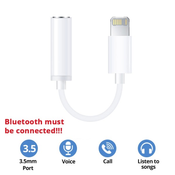 8 stift till 3,5 mm jack AUX kabel för iPhone 14 13 12 11 8 7 X iPad Pro hane till hona adapter hörlurar kontakt ljud  Splitter