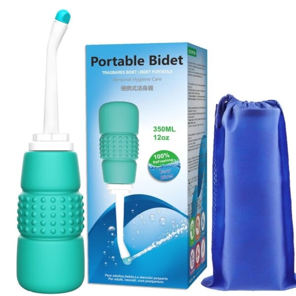 350ml Bärbar Hand Press Bidet Rengöring Utomhus Flaska Personlig Hygien Rengöring Gadget Sköljning