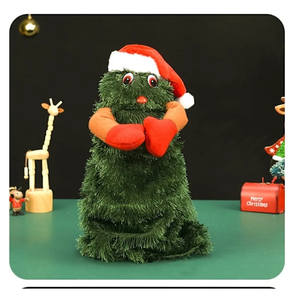 Elektrisk Dans Elg Xmas Træ Jule Dekoration Rotation Rensdyr Plys Dukke