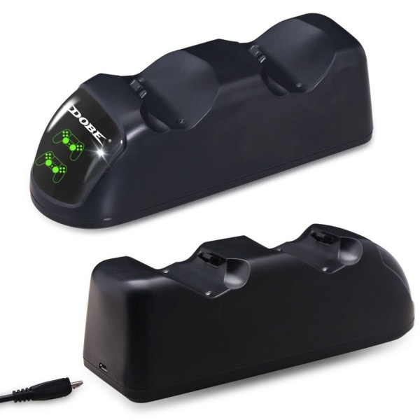 Doble kontrollere lader stasjon rask lading dokk gamepad holder base stativ