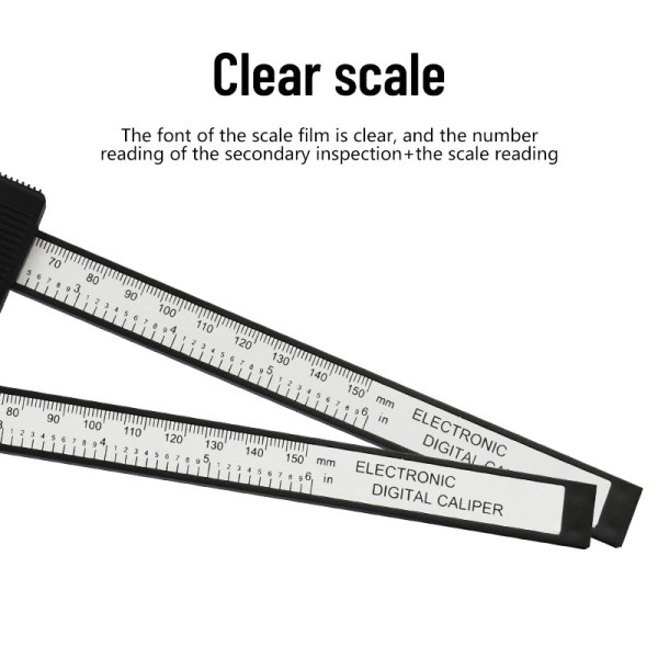150 mm Elektronisk Digital Caliper Carbon Fiber Dial Vernier Caliper Måler Mikrometer Måle verktøy