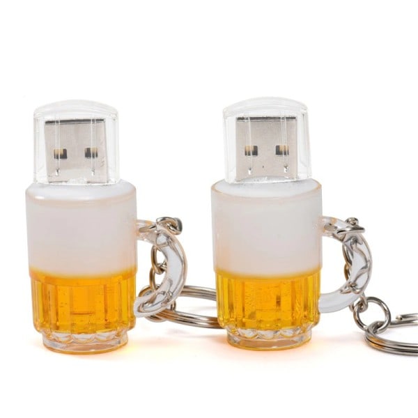 Øl Krus Flash Stikk Gaver Nøkkelkjede 64GB  Penn Stasjoner USB 2.0 Plast Minne