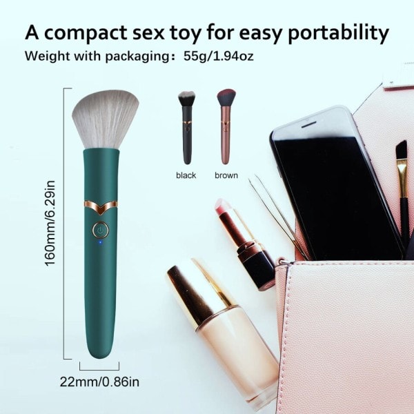 Elektrisk Makeup Brush Foundation Blending Brush 10 Speeds Massage Vibration Loose Powder rouge
