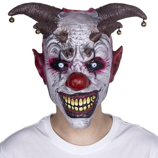Paha Klovni Naamio Kauhu Villian Slasher Sirkus karnevaali Halloween bileet Jester asu rekvisiitta
