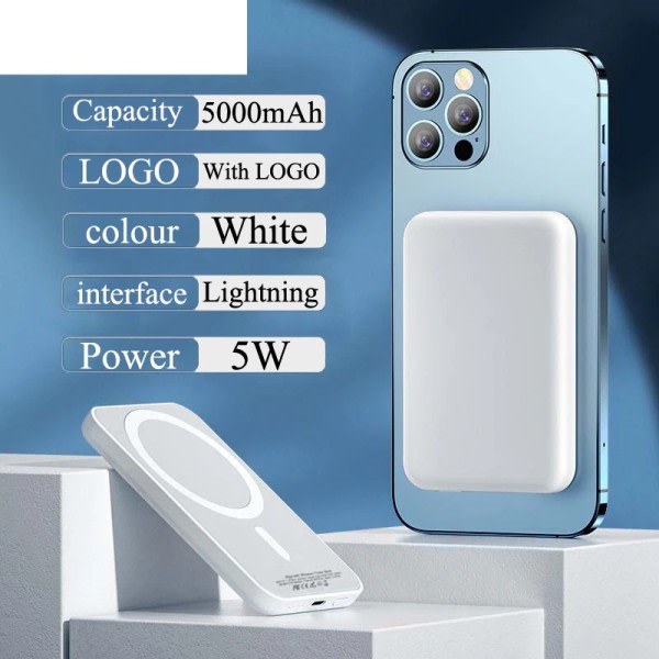 5000mAh Original 1:1 Macsafe Power Bank Portable Magnetic Trådløs Oplader For iPhone12 13 14 Pro Max
