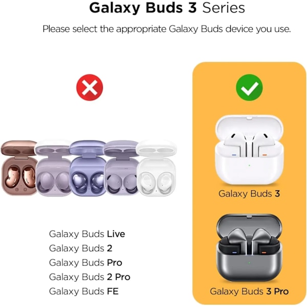 Sikkerhed Lås Case til Galaxy Buds 3 & Galaxy Buds 3 Pro