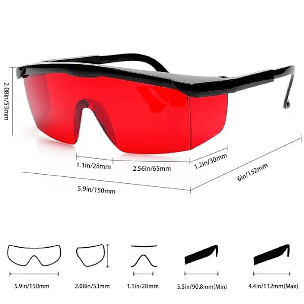 Nya Röda Laser Förbättrande Glasögon För Laser Level Justerbar Skydd Ögon Säkerhet Vertikal Horisontella Lasrar Delar