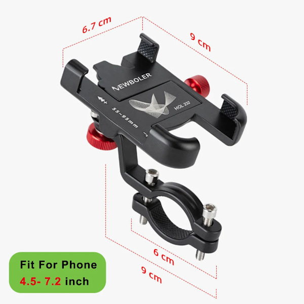 Telefon Mount Stativ Cykel Holder 360° Rotabel Aluminium Justerbar Cykel Telefon holder