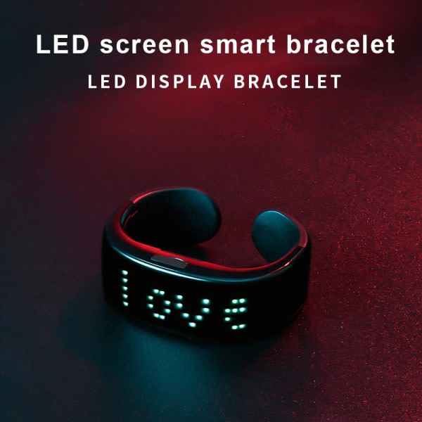 LED Display Armbånd Lysende Armbånd Bluetooth APP Redigering Glødende Armbånd