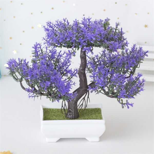 Kunstig plast planter bonsai liten tre potte falsk plante potte blomst