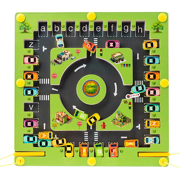 Magnetisk Alfabet Labyrint Brev Pussel Montessori Motor Skills Leksaker