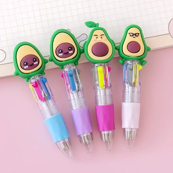 Sarjakuva kuulakärki kynä värilliset kynät kirjoitukseen Kawaii Kawai paperi söpöt kynät