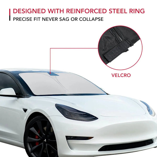 För Tesla vindruta solskydd vikbart fram fönster sol skydd kåpa värme skydd visir för modell y