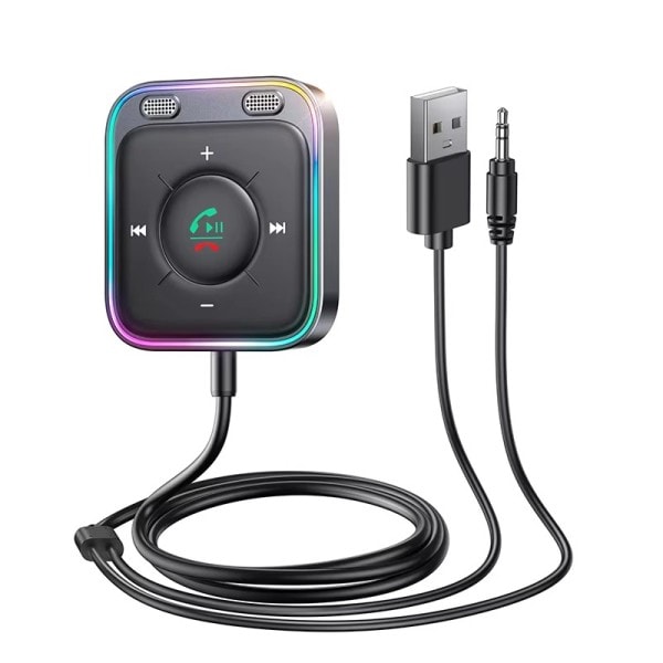 Bluetooth 5.4 AUX Bil Adapter Dual Mics Bluetooth Modtager