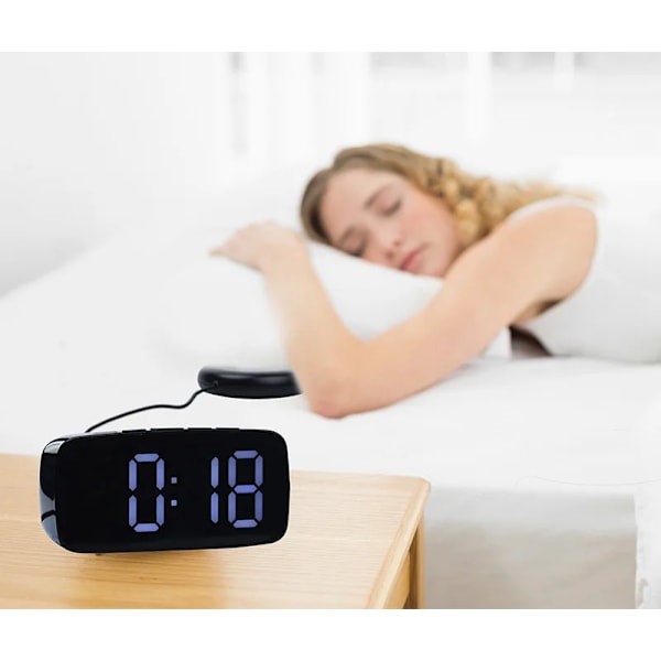 Super högt vibrerande alarm klocka med säng shaker