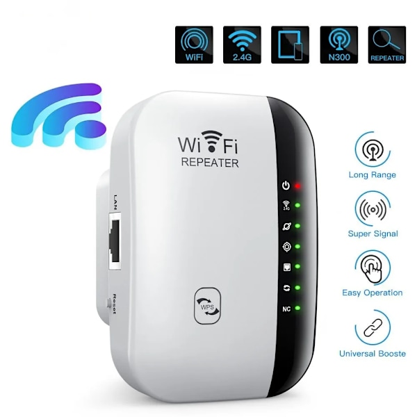 300 Mbps Trådlös WIFI Repeater 2.4G Router Wifi Range Extender Wi-Fi Signal Förstärkare 802.11N Nätverk Kort Adapter för PC