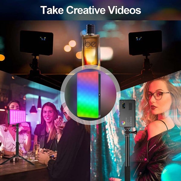 RGB LED Video valo valokuvaus täyttö kamera valaistus paneeli LCD näyttö kylmä kenkä