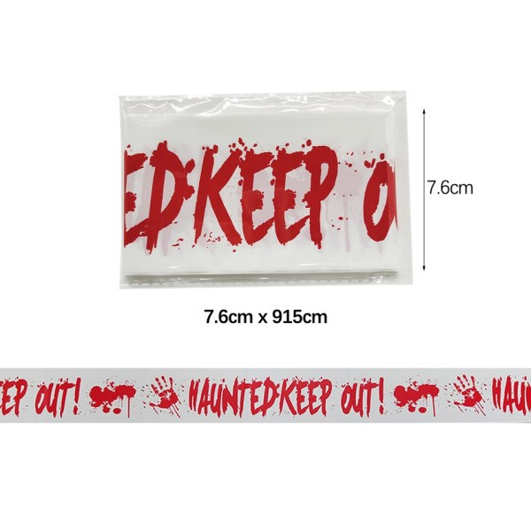 Halloween varning tejp skyltar banner halloween rekvisita fönster rekvisita fest fara varning linje