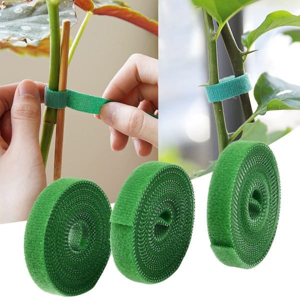 3 Ruller Grøn Have Sejlgarn Plante Slips Nylon Plante Bandage Have Krog løkke Bambus Rand Wrap Støtte Have Tilbehør