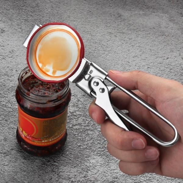 Burk öppnare Justerbar Rostfritt Stål Halkfritt Multifunktion Manuell Burk Flaska Flask Lock öppnare