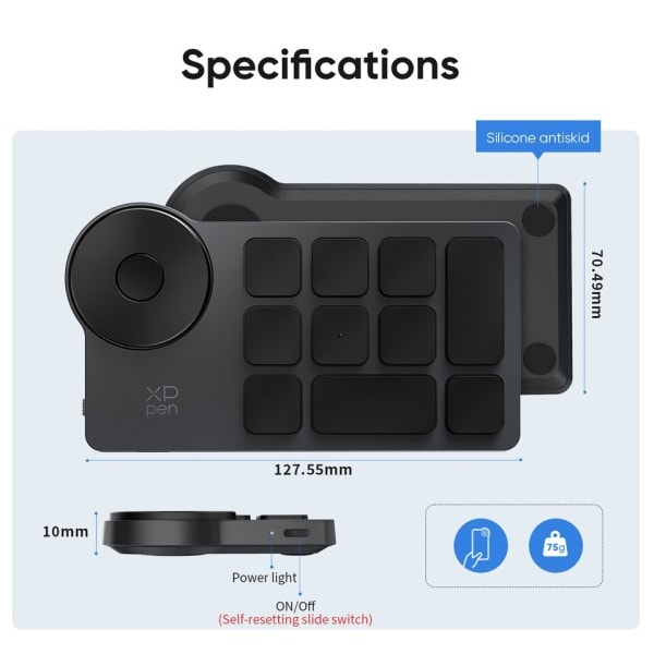 Trådløs snarvei fjernkontroll 10 tilpasset snarvei taster tastatur for tegning nettbrett grafikk nettbrett skjerm