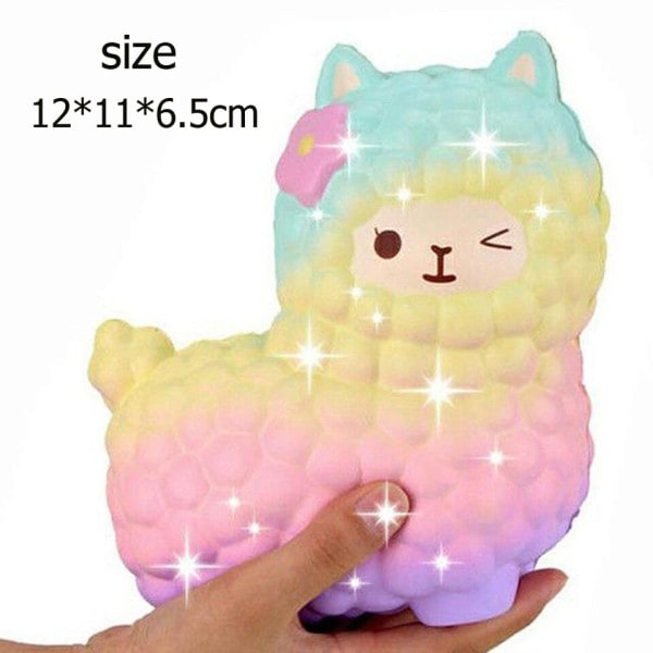 Söt Får Alpacka Squishy Toy Söt Galaxy Långsamt stigande Djur Squishy Squish Utsökt Barn Action Figurer