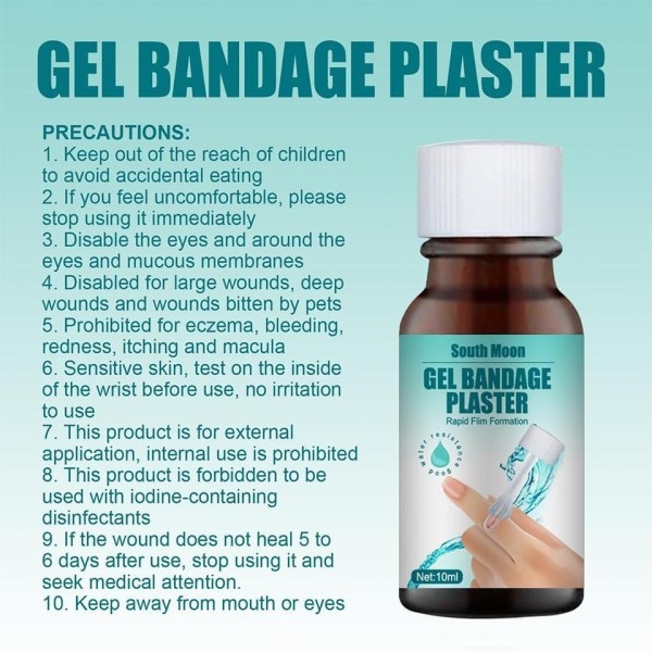 10ml Vattentät Förstahjälpen Vätske Bandage för Små Skär Sår Läkande Gel