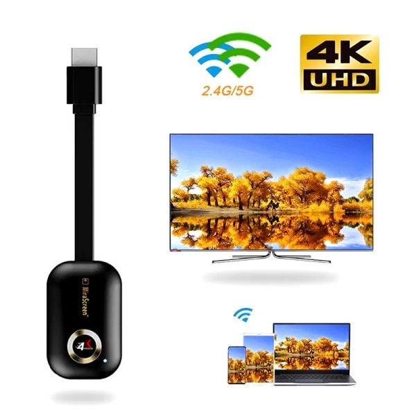 2,4G/5G 4K Langaton H.265 HD Wifi Näyttö Dongle