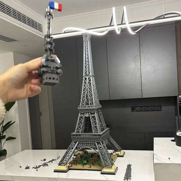 Klassisk Paris Eiffel Tower Creator Ekspert Montage Bygning Klods Klods legetøj