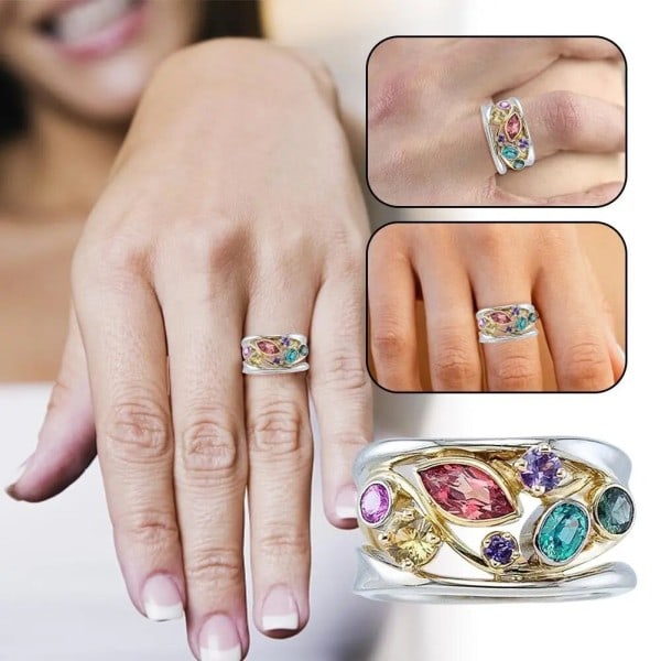 Kvinnor Torina Crystal Quartz Ionix Ring Ionix Therapy Quartz Crystal Ring