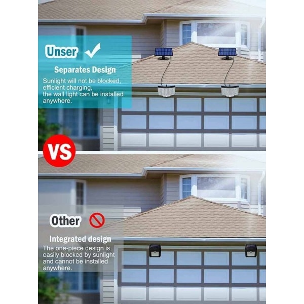 Udendørs Super Lys Væg lampe med bevægelsessensor fjernbetjening kontrol vandtæt gårdhave garage belysning