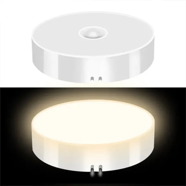 PIR Motion Sensor LED Natt Lys USB Oppladbar Natt Lampe