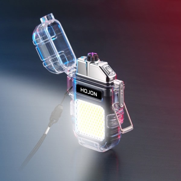 USB Oppladbar Utendørs Camping Lanter Tennere Elektrisk Lommelykt Vanntett Plasma Dobbel ARC Vindtett Lentre Lommelykt