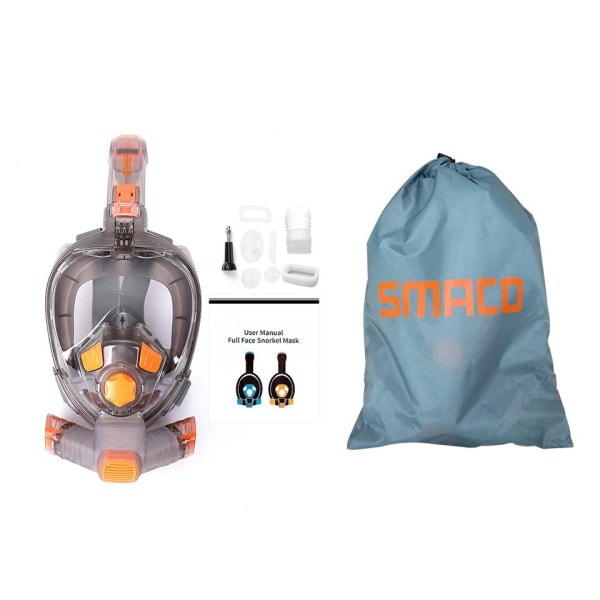 Full Face Scuba Dykking Maske for Voksen Anti Tåke Goggles