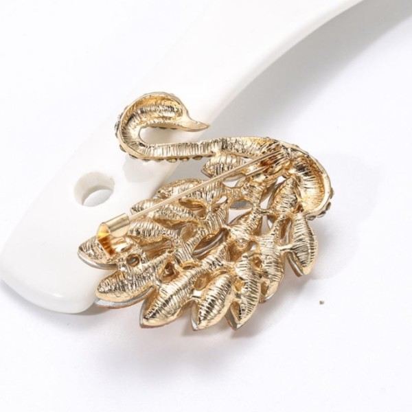 Elegant og Delikat Zirkon Krystal Svane Broche Nål til Kvinder Luksus Banket Broche