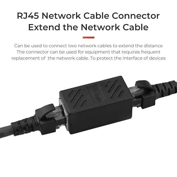 2 kpl RJ45 liitin verkko laajennus Ethernet Kabel RJ45 laajennus sovitin Gigabitin liitäntä naaras naaras verkko liitin