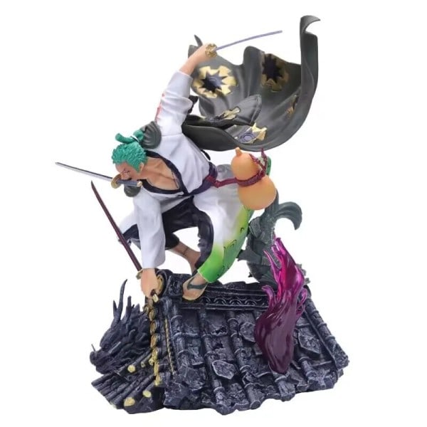 Anime Zoro Figurer One Piece GK Tornado Fighting Roronoa Zoro Action Figures PVC Figurine Ornaments