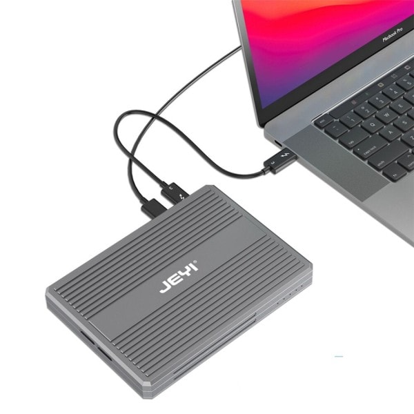 Nvme Enclosure, 4-Bay RAID Enclosure, Support Soft Raid Thunderbolt 3 to 4 M.2 Enclosure