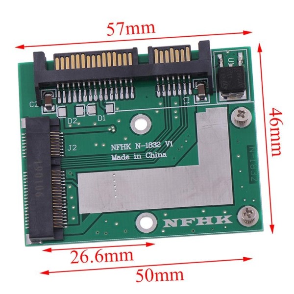 MSATA SSD 2.5'' SATA 6.0gps sovitin muunnin kortti moduuli levy mini Pcie Ssd